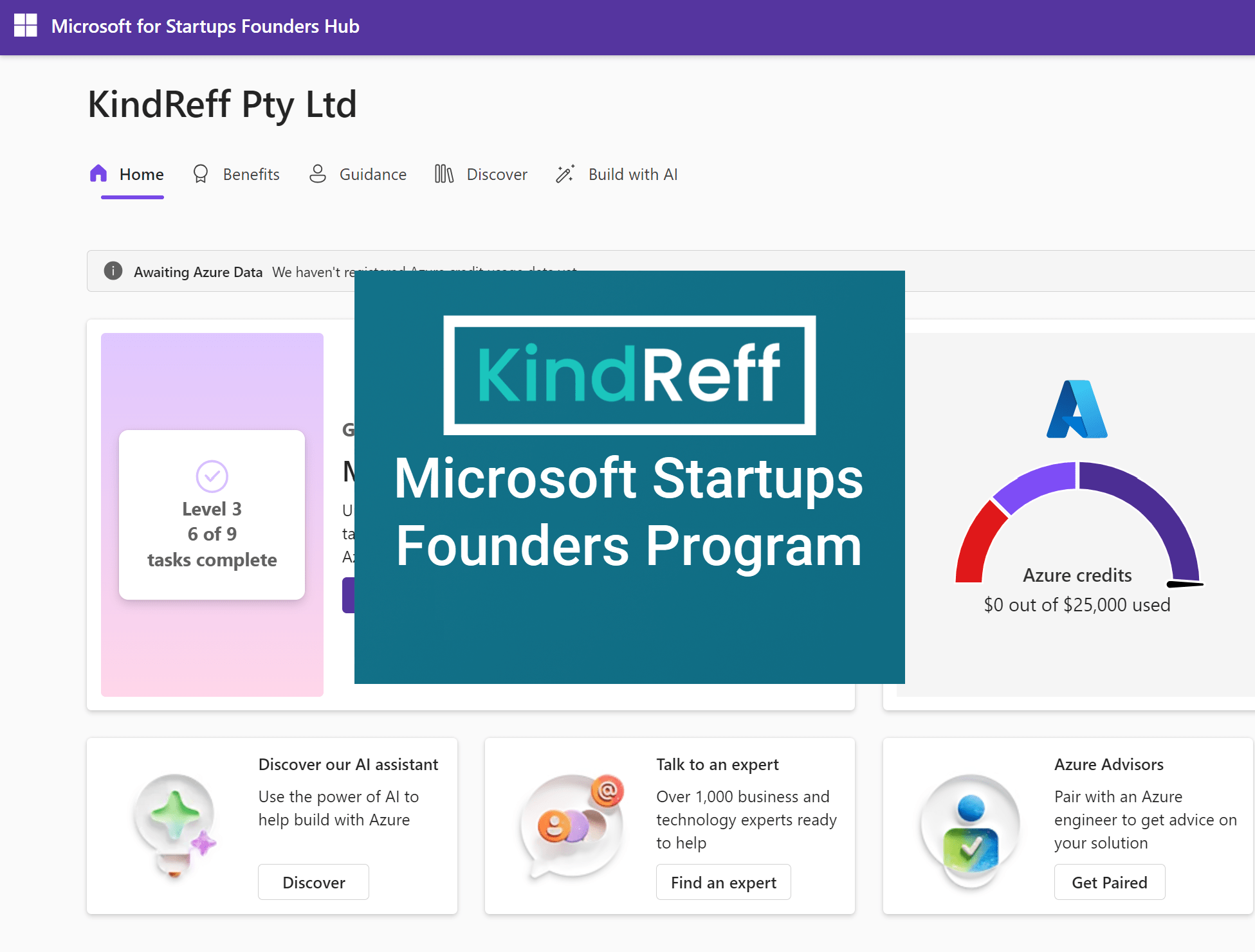 KindReff Joins Microsoft Startups Founders Program